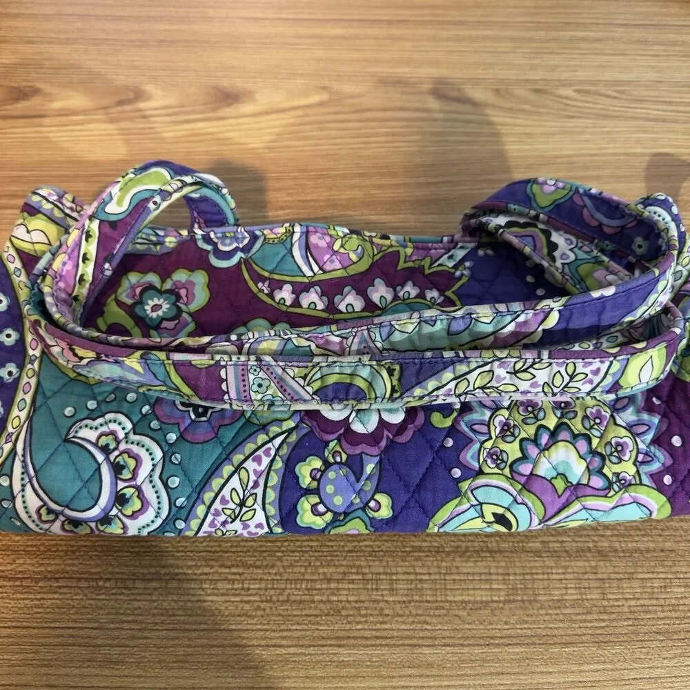 Vera Bradley Heather Purple Paisley Quilted Fabric Tote